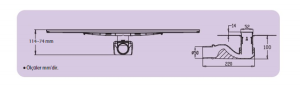 HÜPPE VİRTUOSO LİNEER DUŞ KANALI 60 CM MAT(48 LT YANDAN SİFON)