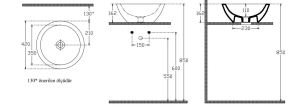 İsvea B Plus Tezgahüstü Lavabo 42 cm - Satin Beyaz