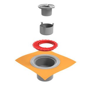 HÜPPE MASTER S_ YALITIMLI NOKTASAL SU GİDERİ 15X15  MAT_ALTT