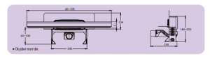 HÜPPE AMBİANCE DUŞ KANALI 60 CM PARLAK(DUVARDAN)+60 MM LİNEER DUVAR GİDERİ