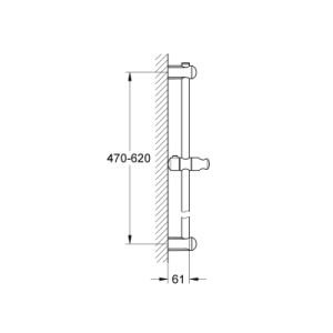 HANSGROHE ATTRAPPE Grohe Euphoria Duş Sürgüsü, 600 Mm