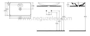 İsvea SistemaY Clear S&S Tezgahüstü Lavabo 65 cm - Parlak Siyah