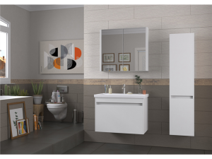 BİANİ KONAK BOY DOLABI (SIDE CABINET) MAT BEYAZ