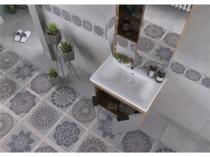 BİANİ FETHİYE 65 CM BANYO DOLABI VİOLİN MATTE GREY  +65CM LAVABO