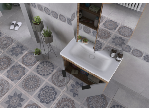 BİANİ FETHİYE 80 VİOLIN MAT GREY BANYO DOLABI