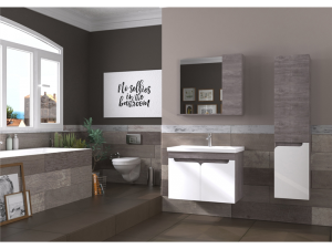 BİANİ AYDA 80 PLANE BANYO DOLABI +80 CM LAVABO
