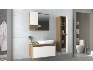 BİANİ ÜST DOLAP ATLAS 90 CM PINE MATT BEYAZ