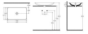İsvea SistemaY Clear S&S Tezgahüstü Lavabo 60 cm - Antrasit