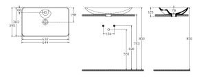 İsvea SistemY Clear S&S Tezgahüstü Lavabo 65 cm - Fildişi