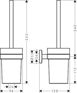 Hansgrohe HG Logis Universal Wc Tuvalet Fırçası