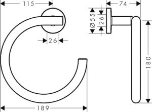 Hansgrohe Logis Universal Halka havluluk