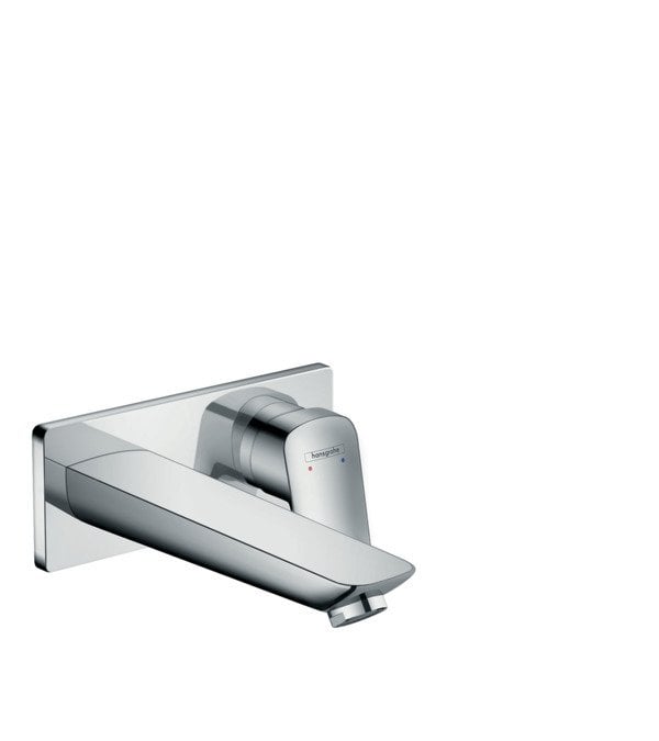 Hansgrohe Logis Tek kollu Lavabo bataryası ankastre duvara monte, 19.5 cm gaga ile