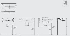 İsvea Sistema Y Frame Tezgahüstü Lavabo 60 cm