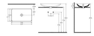 İsvea Sistema Y Clear 60 cm Tezgahüstü Lavabo