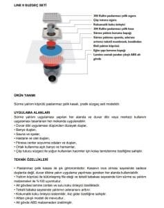 Sukar Line/9 10x10 Paslanmaz Çelik Çerçeve üzeri Lacivert Cam