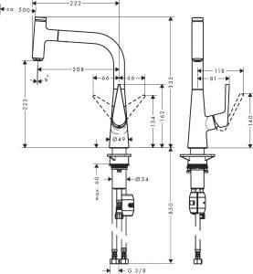 Hansgrohe Talis Select S M51Tek Kollu Evye Bataryası