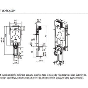 Gömme Rezervuar 3/6 Lt. Tek Gövde GR5001