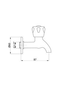 GPD KMS01 Topuz Kısa Musluk