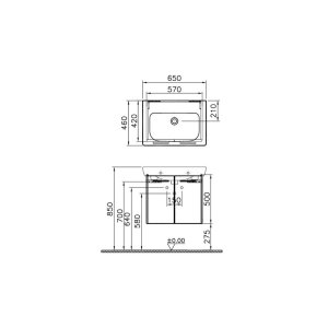 VitrA S20 Lavabo Dolabı+Boy Dolabı