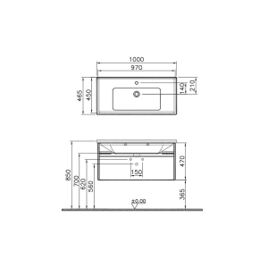 VitrA S50+ Lavabo Dolabı 100cm