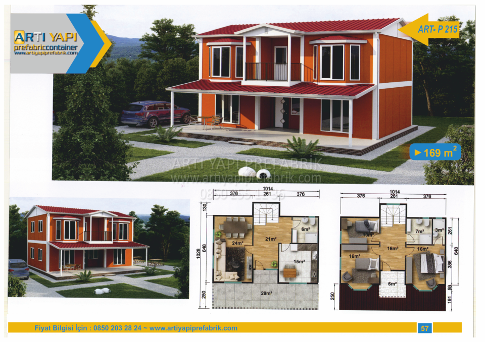 169m2 PREFABRİK EV MODEL NO : ARTP215