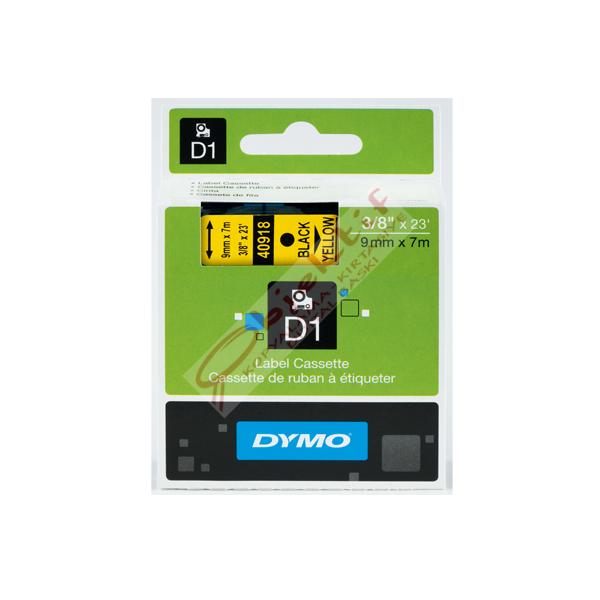 Dymo D1 Şerit Standart 9 MMx7 MT Sarı Üzerine Siyah 40918 S0720730