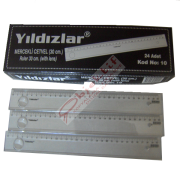 Yıldızlar Standart Cetvel Plastik Mercekli 30 CM 10