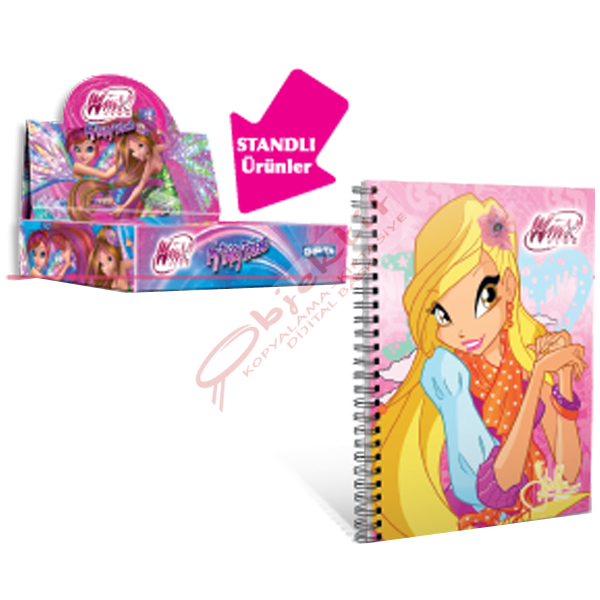 Gıpta Defter Karton Kapak A6 Winx Club ( 36 Lı Stand ) 3120