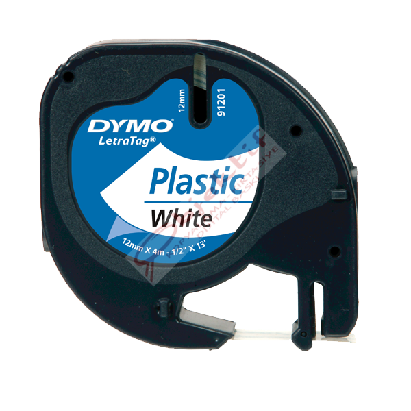 Dymo Letratag Şerit Plastik 12 MMx4 MT Beyaz 91201 (59422)