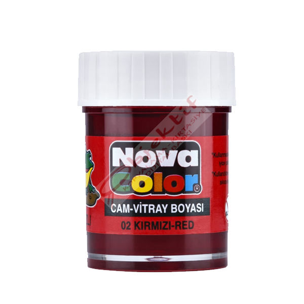 Nova Color Cam Boyası Su Bazlı Şişe Kırmızı NC-150