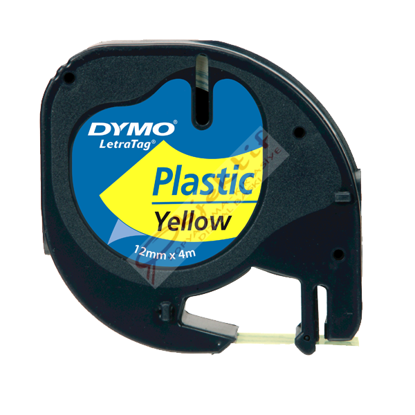 Dymo Letratag Şerit Plastik 12 MMx4 MT Sarı 91202