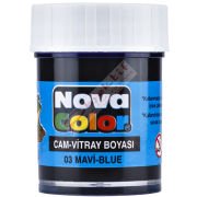 Nova Color Cam Boyası Su Bazlı Şişe Mavi NC-151