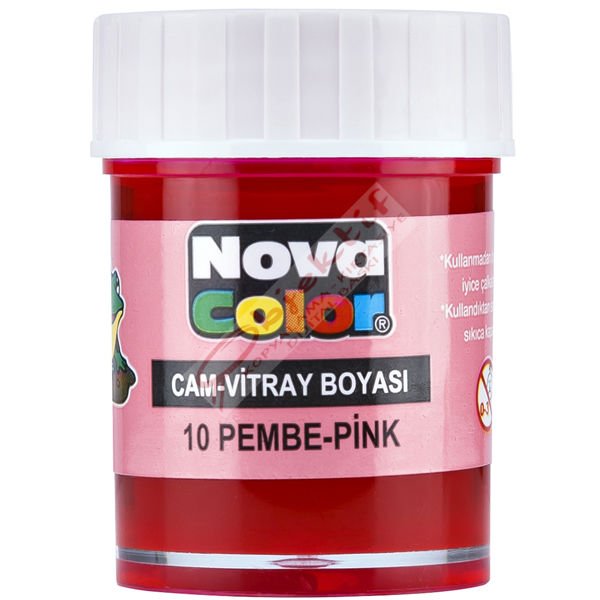 Nova Color Cam Boyası Su Bazlı Şişe Pembe NC-158