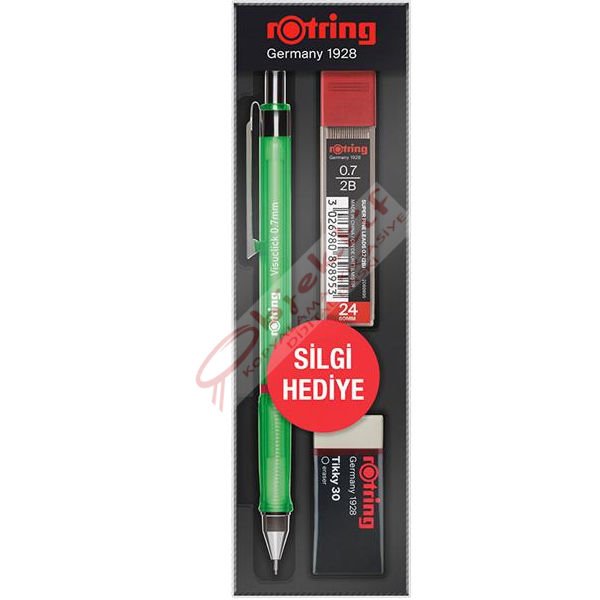 Rotring Okul Seti Visuclick Versatil/Min Silgi 0.7 MM Yeşil RO-VK07-YESIL