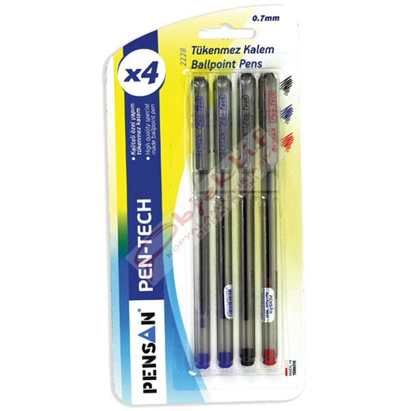 Pensan Tükenmez Kalem Pen Tech 0.7 MM Siyah 2228