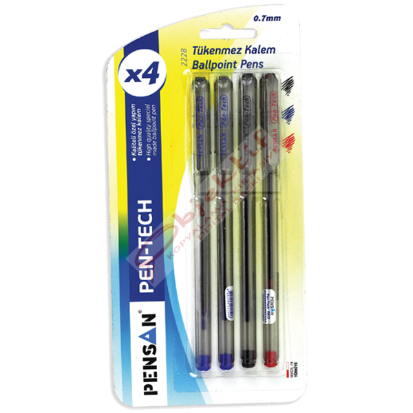 Pensan Tükenmez Kalem Pen Tech 0.7 MM Kırmızı 2228