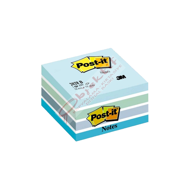 Post-it Yapışkanlı Not Kağıdı Küp 450 YP 76x76 Mavi 2028-B