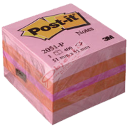 Post-it Yapışkanlı Not Kağıdı Küp Mini 52x52 Pembe 2051P