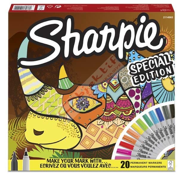 Sharpie Markör Permanent Fine 20 Li Gergedan