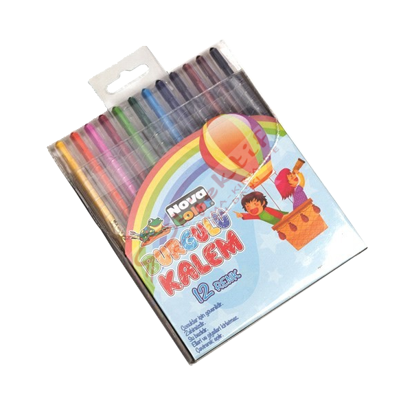 Nova Color Mum Pastel Boya Silinebilir Yuvarlak 12 Renk NC-2122