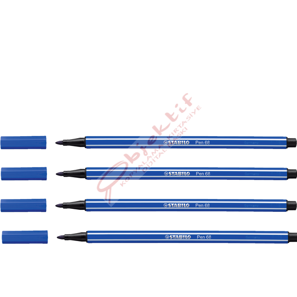Stabilo Keçe Uçlu Boya Kalemi 1 mm Koyu Mavi 68/32