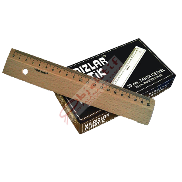 Yıldızlar Standart Cetvel Tahta 20 CM 90