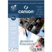 Canson Fınface 1557 Resim Blokları Çok Amaçlı 200 GR A4 20 YP Üstten Spriralli