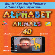 Alfabe 4D Canlanıyor Artırılmış Gerçeklik Kartları