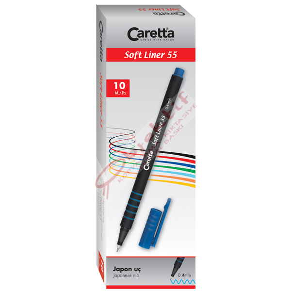 Caretta Tükenmez Kalem Focus Liner 35 1 MM Mor 25 Lİ CF-35.07/25PP