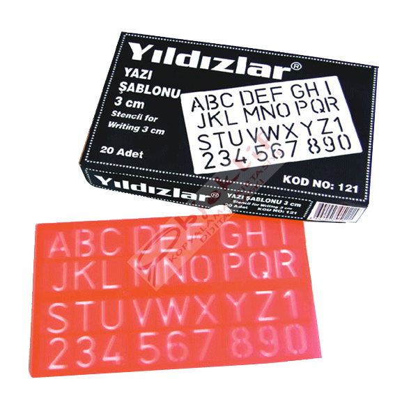 Yıldızlar Yazı Şablonu 3 CM 121