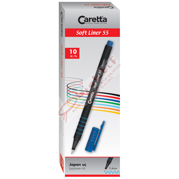 Caretta Softliner Keçeli Kalem 0.4 MM Lila 10 LU 55/11