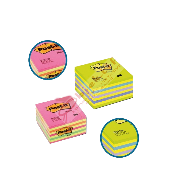 Post-it Yapışkanlı Not Kağıdı Küp Gökkuşağı 450 YP 76x76 Yeşil Tonları 2028-NB