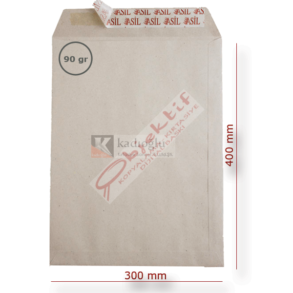 Asil Doğan Torba Zarf İmt Kraft Silikonlu 30x40 90 GR AS-0866