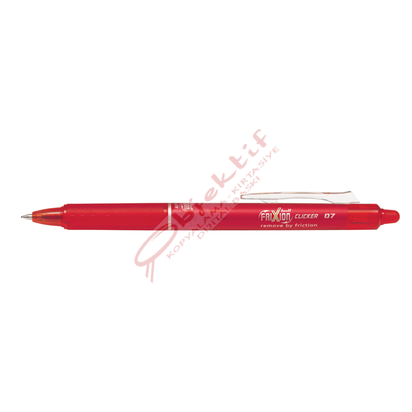 Pilot Tükenmez Kalem Frixion Clicker Bilye Uç Silinebilir 0.7 MM Kırmızı  BLRT-FR7-R